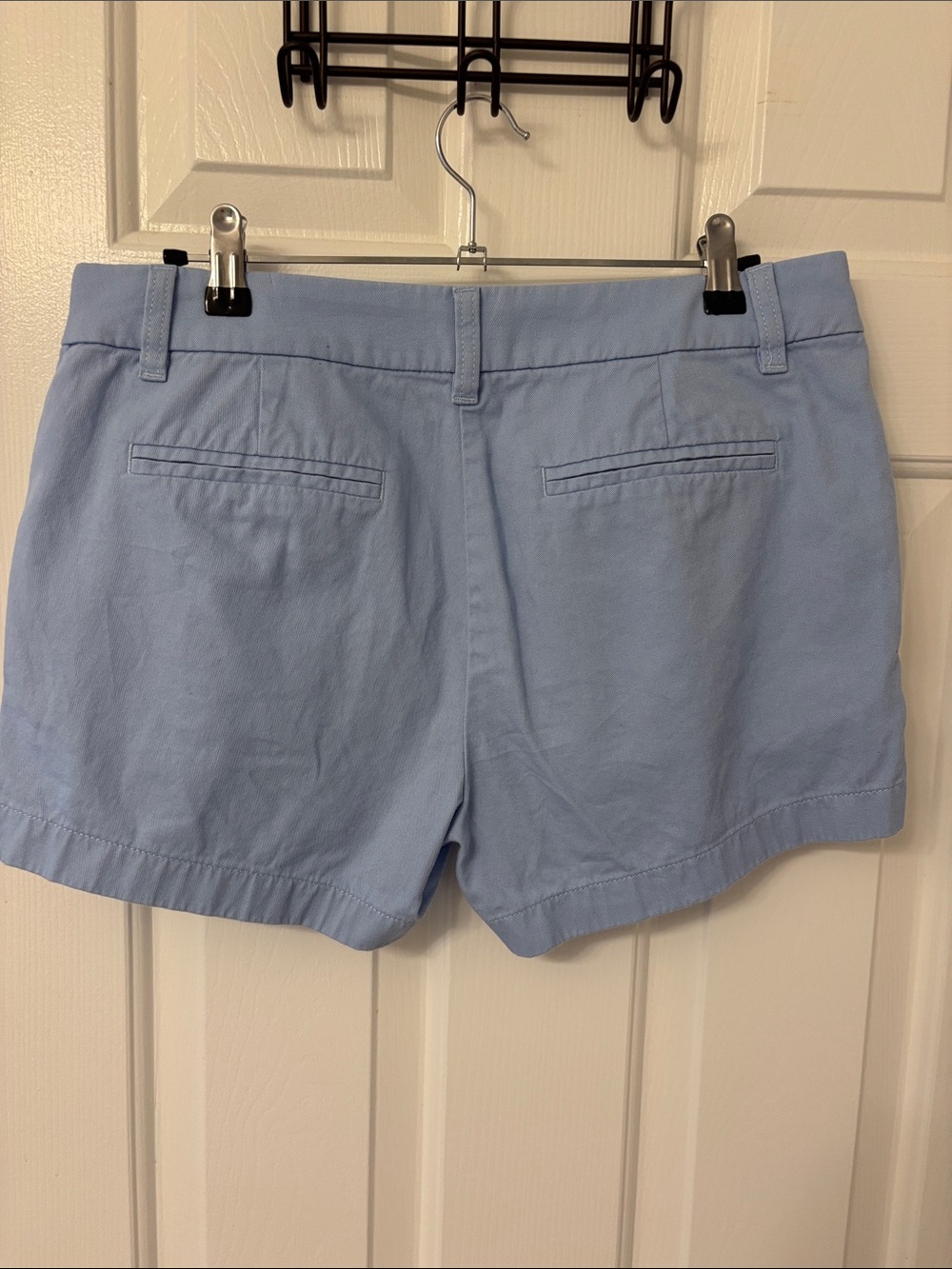 J. Crew Light Blue High-Waist Cotton-Blend Shorts NWOT - Picture 2 of 3